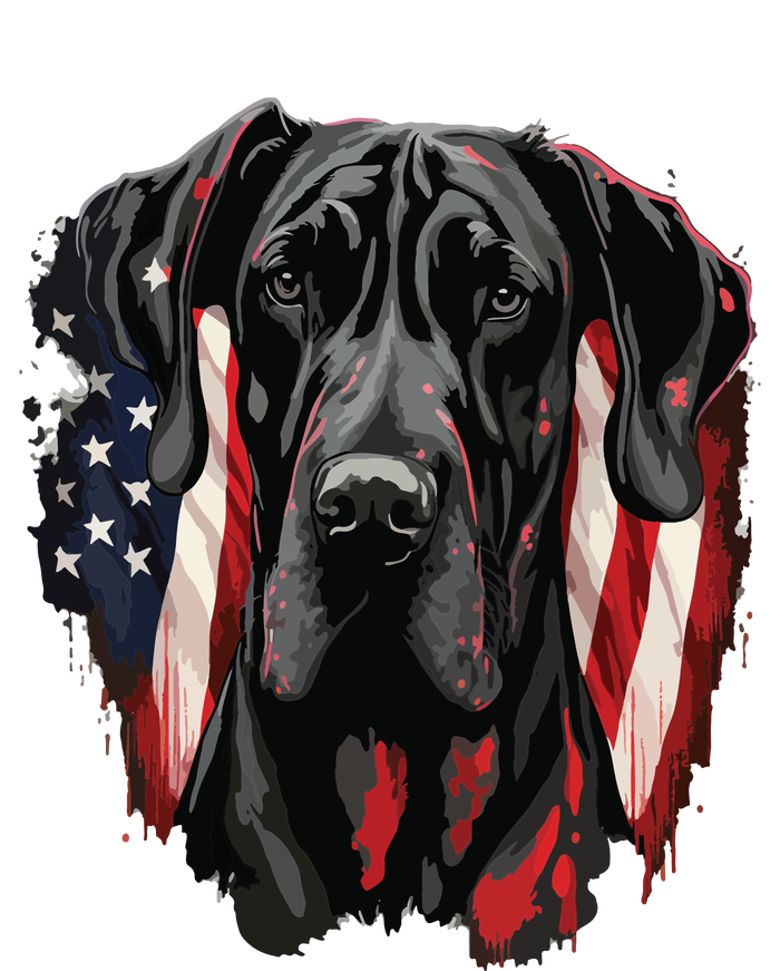 USA 4th Of July Great Dane On Patriotic American Great Dane T-Shirt