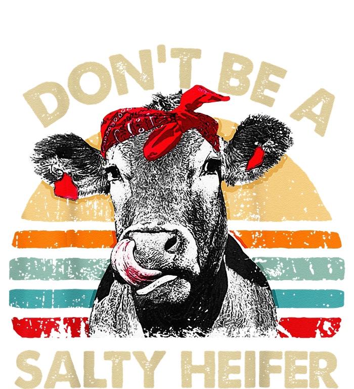 Dont Be A Salty Heifer Cute Highland Cow Lover Vintage Farm Tall T-Shirt