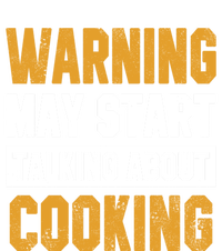 Warning May Start Talking About Cooking Funny Chef Bakery Funny Gift Women's Long Sleeve Flannel Pajama Set 