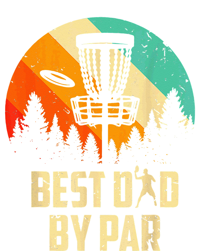 Men Vintage Best Dad By Par Disc Golf Dad Fathers Day Women's Racerback Tank