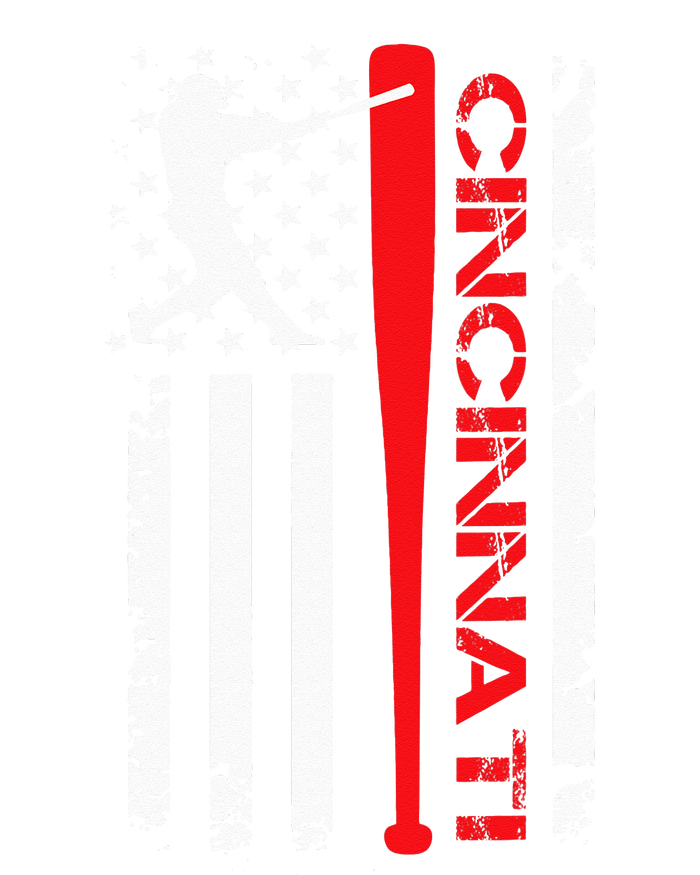 Vintage Cincinnati Baseball American US Flag T-Shirt