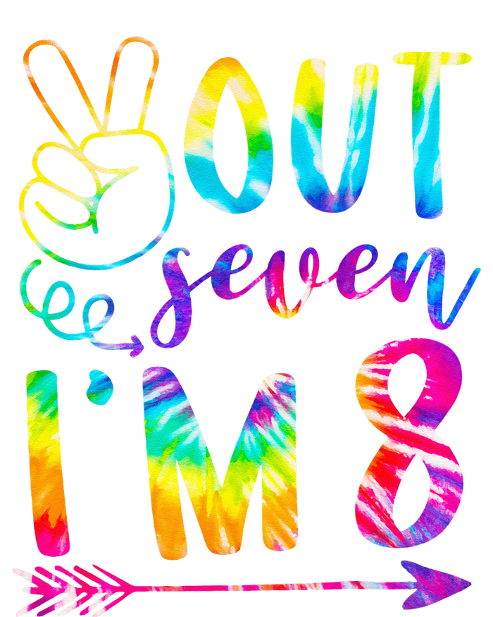 Peace Out Seven Im 8 Tie Dye 8th Happy Birthday Boy Girl T-Shirt