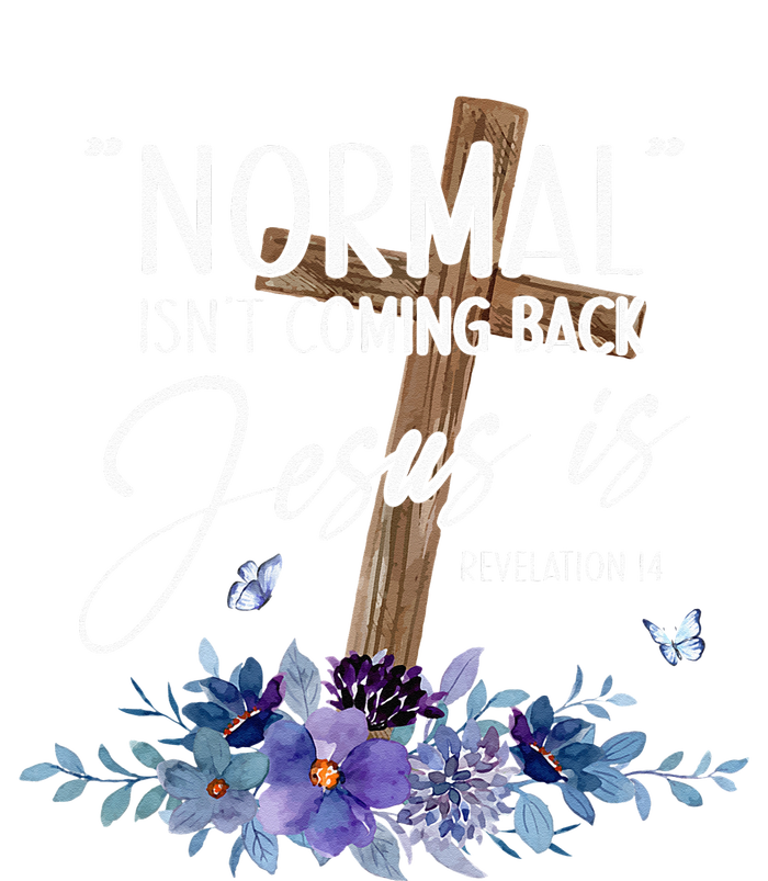 Normal Isnt Coming Back But Jesus Is Revelation 14 Flower Sustainable Knit Beanie