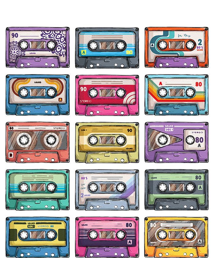 Vintage Cassette Tapes Collection 80s 90s Music Mixtape 16 in Basic Backpack