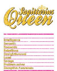 Sagittarius Queen Nutrition Facts Label Zodiac Sign Birthday Cool Gift T-Shirt