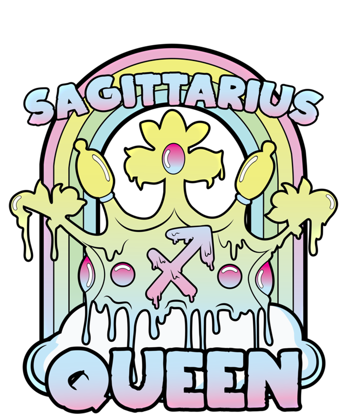 Sagittarius Queen Zodiac Sign With Crown Kawaii Pastel Goth Cool Gift Full-Length Apron With Pockets