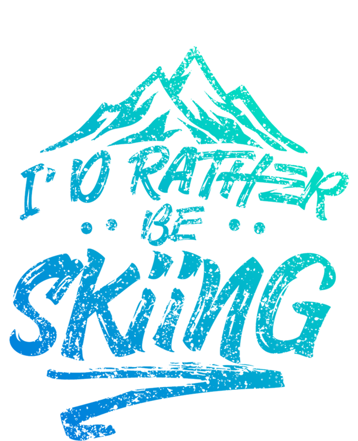 Id Rather Be Skiing Ski Skier Winter Sports Sayings Gift Coaster