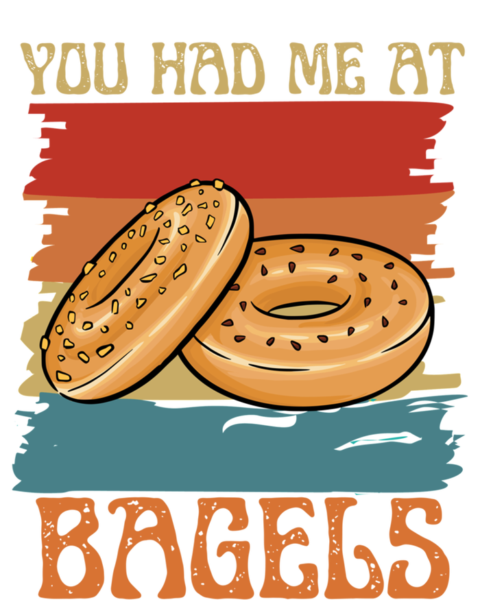 You Had Me At Bagels Funny Bagel Lover Retro Vintage Art Gift Coaster