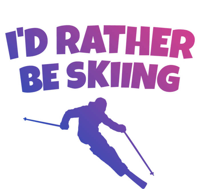 Id Rather Be Skiing (White) Skier Gift Zip Tote Bag