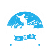 Never Underestimate An Old On Skis Funny Skiing Skier Gift Tie-Dye T-Shirt