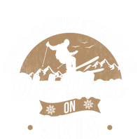 Never Underestimate An Old On Skis Ski Jumping Snow Fan Cute Gift Tie-Dye T-Shirt