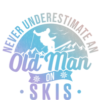 Never Underestimate An Old On Skis Skier Retiret Ski Gift Women's Racerback Tank