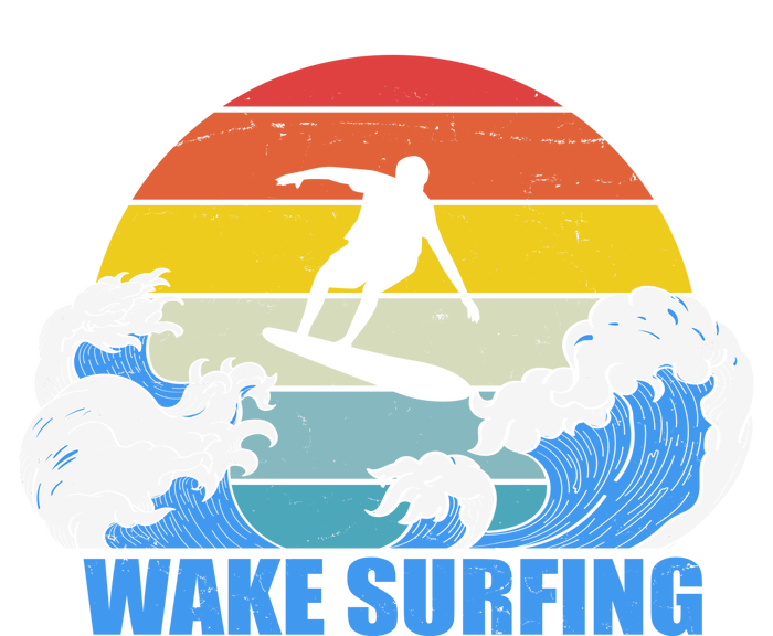 Wake Surfing Retro Sunset Sustainable Knit Beanie