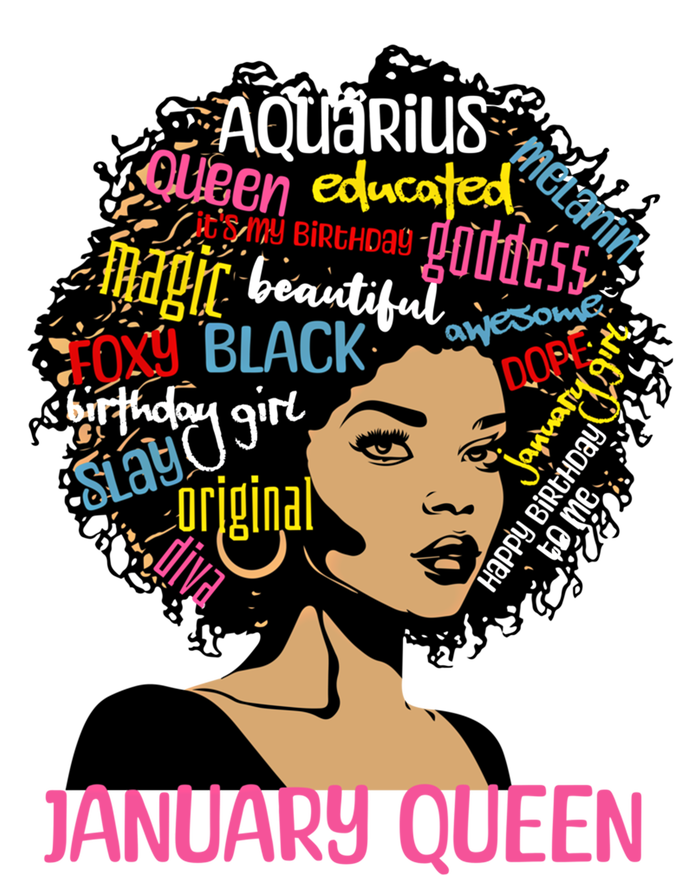 Aquarius January Queen Melanin Black Birthday Great Gift Sustainable Beanie