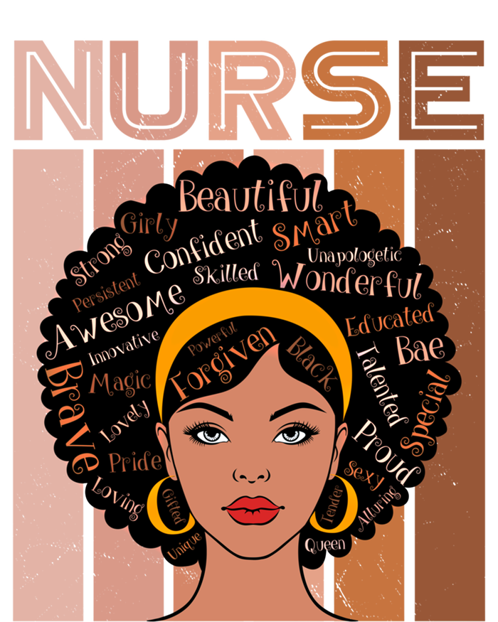 Black Queen Powerful Juneteenth African American Nurse Cute Gift T-Shirt