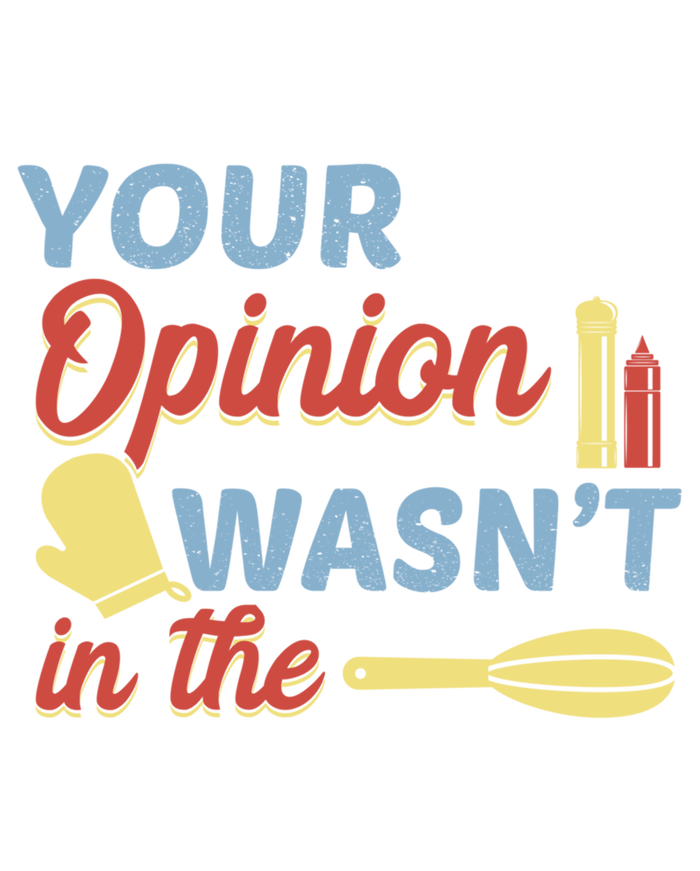 Your Opinion Wasnt In The Recipe Chef Apron Present Cute Gift Stripe Pom Pom Beanie