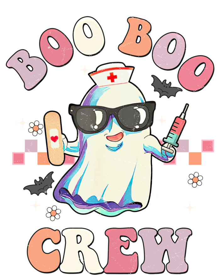 Boo Boo Crew Nurse Halloween Ghost Groovy Retro Matching Gift T-Shirt