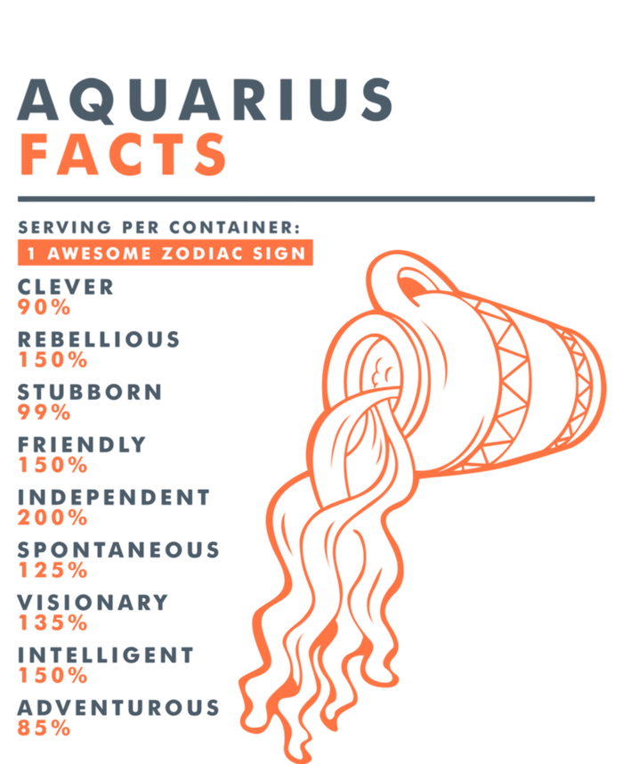 Aquarius Sign Facts Funny Zodiac Symbol Astrology Gift Cool Gift T-Shirt