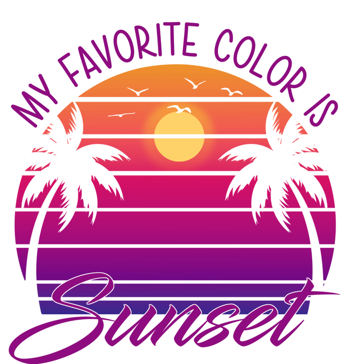 My Favorite Color Is Sunset Retro Summer T-Shirt