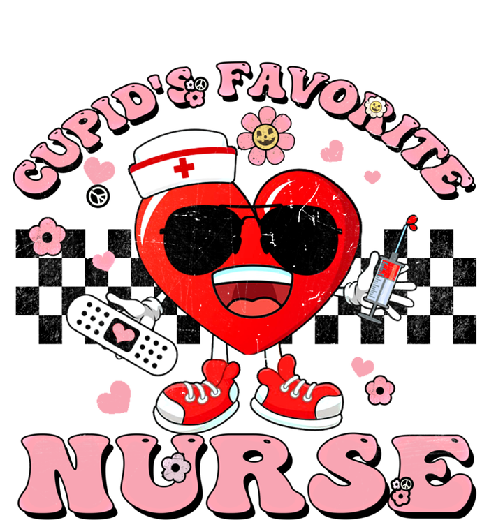 Cupids Favorite Nurse Cute Heart Valentines Nurses Groovy Gift T-Shirt