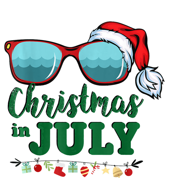 Santa Hat Sunglasses Summer Christmas In July Gift Ladies Long Sleeve Shirt