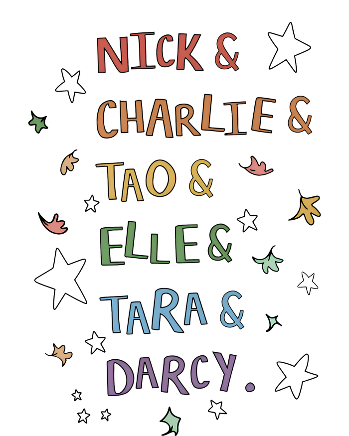 Nick And Charlie Tao And Elle And Darcy Nick And Charlie Cute Leaves Baby Bodysuit