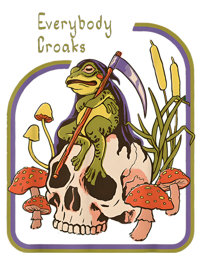 Everybody Croaks Frog Skull Mushroom Everybody Croaks Grommeted Golf Towel