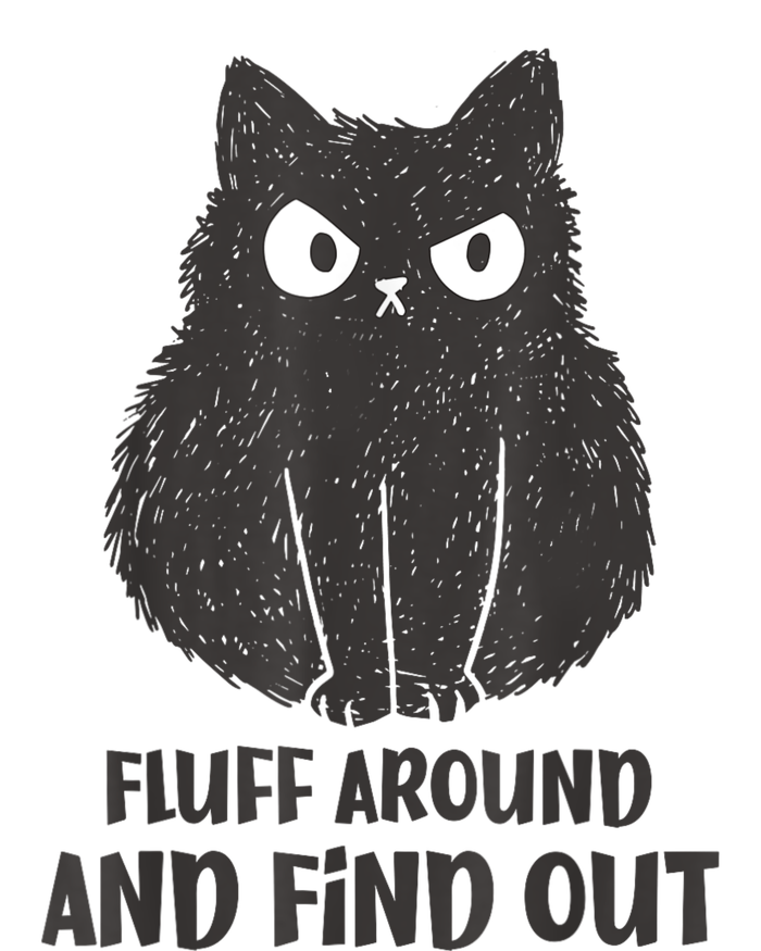 Funny Cat Fluff Around And Find Out Women Men Women's Tri-Blend 3/4-Sleeve Raglan Shirt