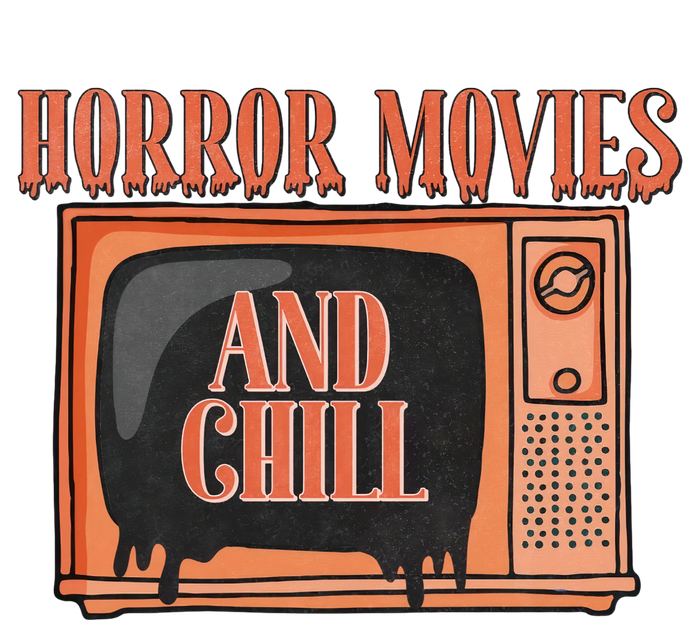 Horror Movies And Chill Funny Halloween Spooky Vibes Retro T-Shirt