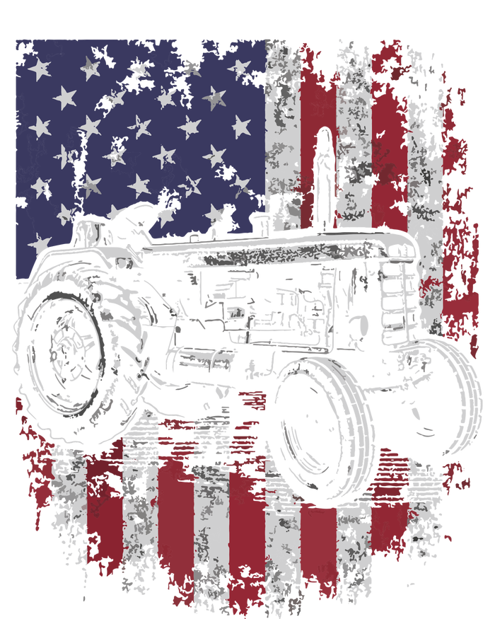 Patriotic Tractor American Flag Tractor Farmer Farm Gift Men Women's T-Shirt