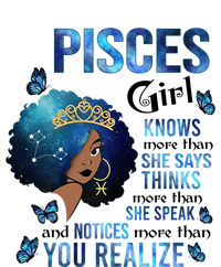 Pisces Knows More Than She Says Black Queen Magic Afro Gift Full-Length Apron With Pockets