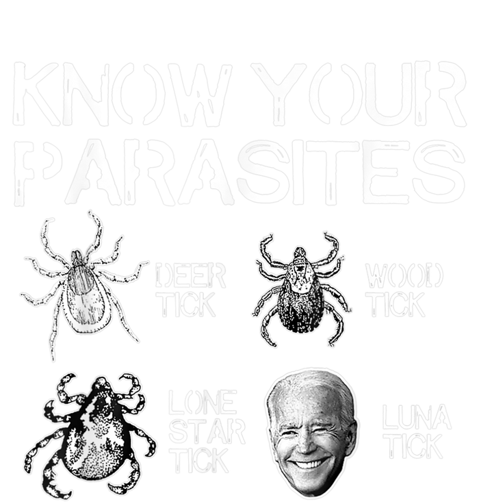 Know Your Parasites Tick Biden (On Back) Classic Striped Beanie with Solid Band