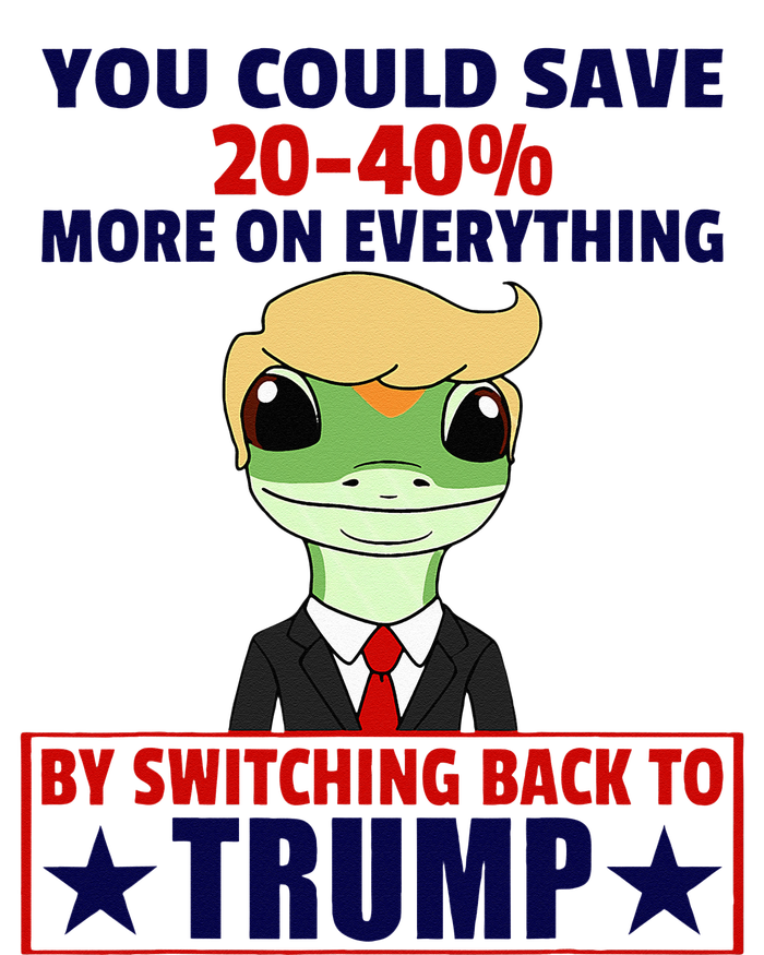 Funny Trump Gecko Switch Back To Trump Save More Republican Toddler Fine Jersey T-Shirt