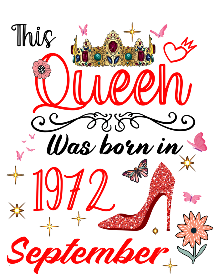 September 1972 Birthday This Queen Was Born In September Cute Gift Women's T-Shirt