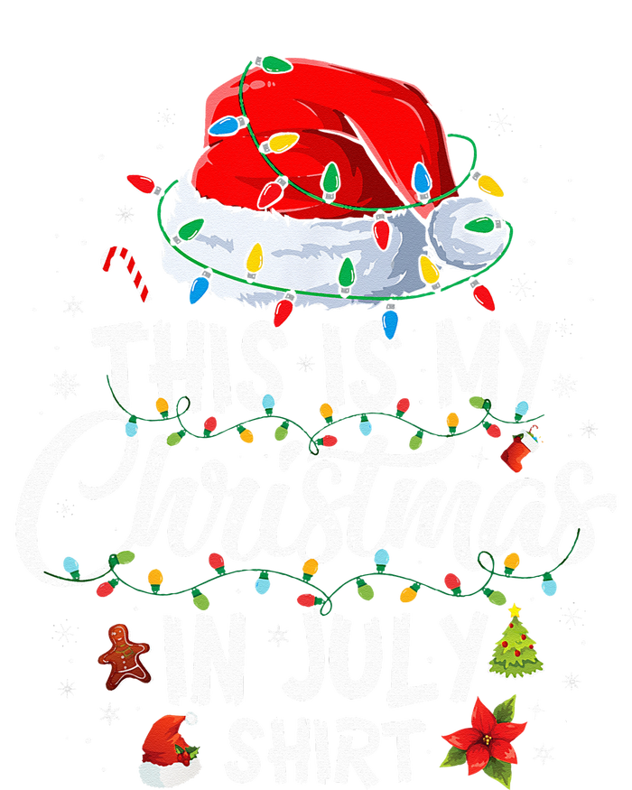 Christmas in July Santa Hat Summer Beach Vacation Xmas T-Shirt