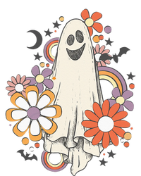 Groovy Vintage Floral Ghost Cute Halloween Spooky Season Premium Hoodie