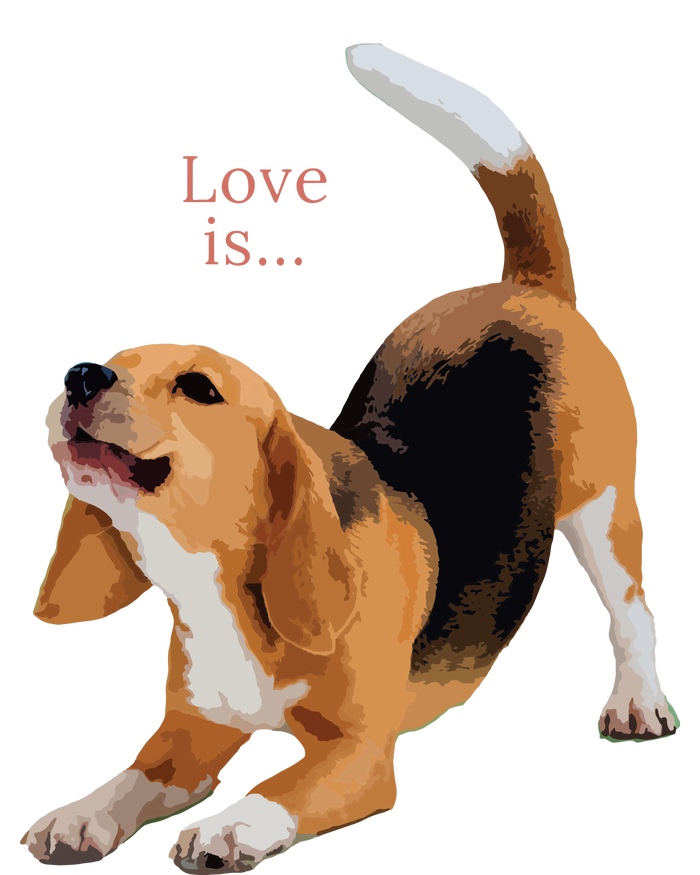 Beagle Beagles Tee Love Is Dog Mom Dad Puppy Pet Cute Mousepad