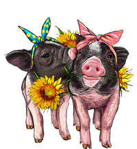 Western Cute Baby Pigs With Sunflower Bandana Animal Farm Adult ChromaSoft Performance T-Shirt