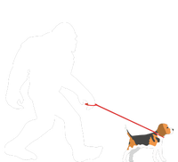 Bigfoot Walking Beagle Sasquatch With Beagle Dog T-Shirt