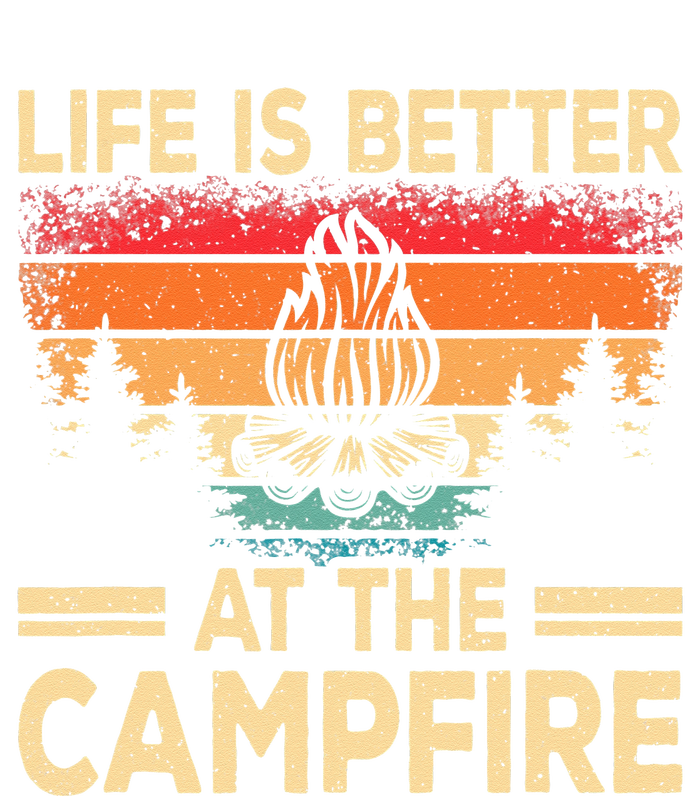 Life Is Better At The Campfire Camper Outdoorlife Camping Performance Long Sleeve Polo