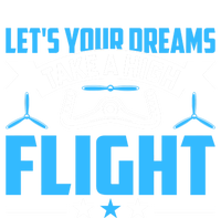 Dreams Take A High Flight Pilots Airplane Aviation Graphic Great Gift Stripe Pom Pom Beanie