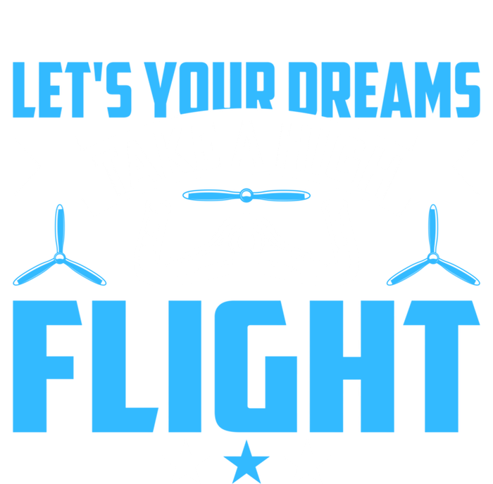 Dreams Take A High Flight Pilots Airplane Aviation Graphic Great Gift Stripe Pom Pom Beanie