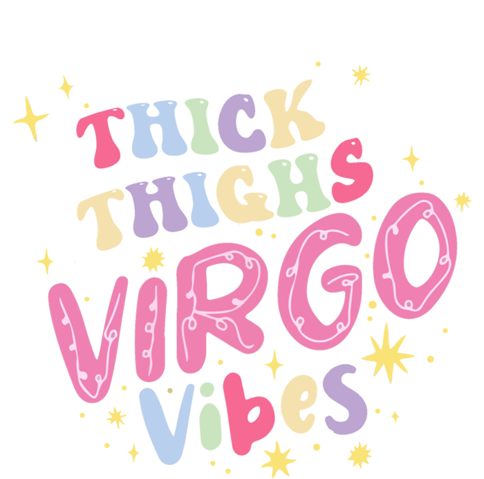 Thick And Thighs Virgo Vibes August September Birthday Groovy Funny Gift Long Sleeve Shirt