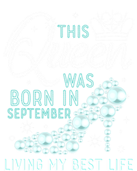 This Queen Was Born In September Funny September Bday Gift Women's Tri-Blend 3/4-Sleeve Raglan Shirt