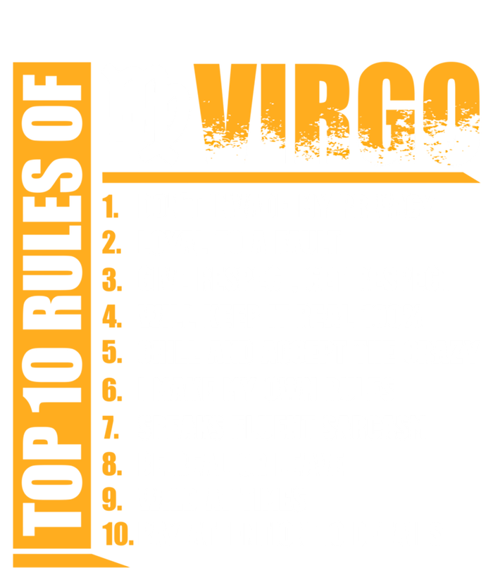 Top 10 Rules Of Virgo Zodiac Sign Funny Gift Women's V-Neck T-Shirt