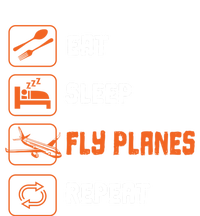 Eat Sleep Fly Planes Repeat Pilot Flying Gift Ceramic Bell Ornament