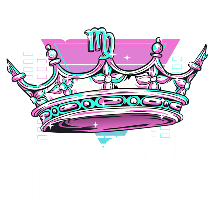 Vaporwave Aesthetics Virgo Queen Crown Zodiac Sign Gift T-Shirt