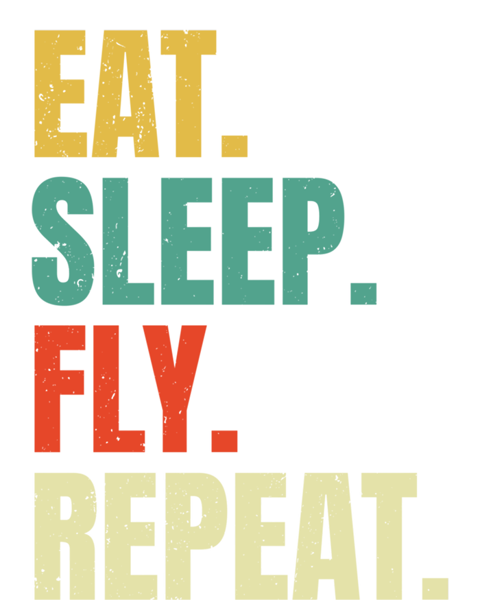 Eat Sleep Fly Repeat Funny Flying Airplane Pilot Vintage Gift Kids Long Sleeve Shirt