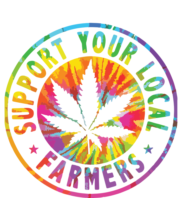 Support Your Local Weed Farmers Cannabis Marijuana Grower 7-Panel Snapback Hat