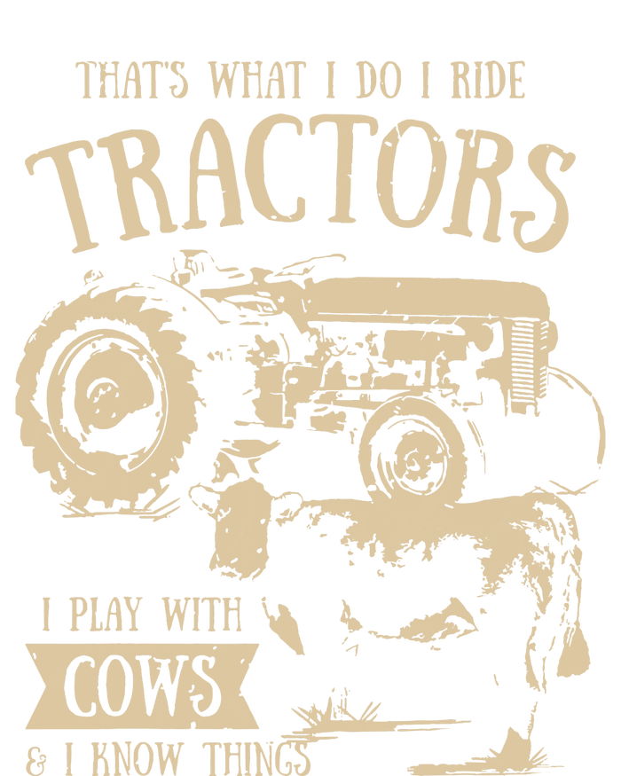 Thats What I Do I Ride Tractors Funny Farmer Cowboy Gift Drawstring Bag